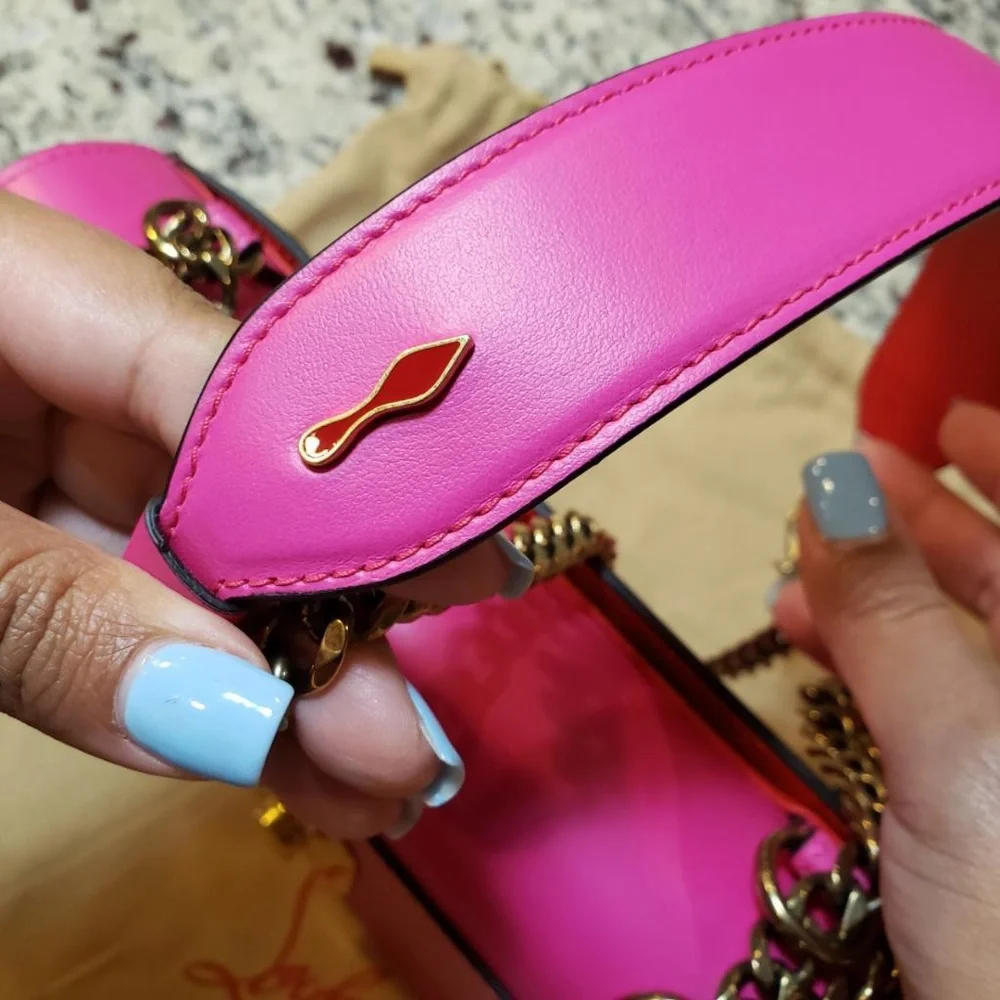 💕 NEW Christian Louboutin Mini Elisa in Hot Pink Calfskin - Picture 6 of 14